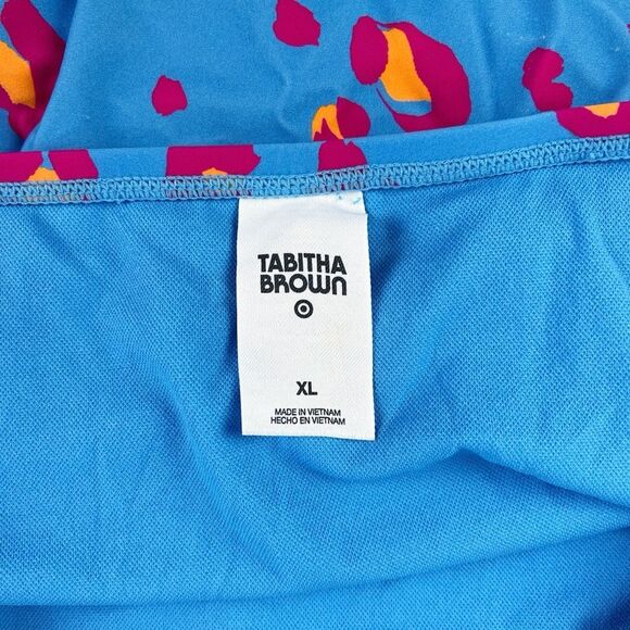 Tabitha Brown x Target Bright Blue Leopard Bikini Bottoms High Waisted Size XL - Picture 4 of 5